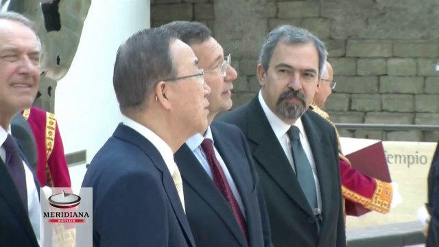 Ban Ki-moon in Campidoglio. Marino dona la lupa capitolina