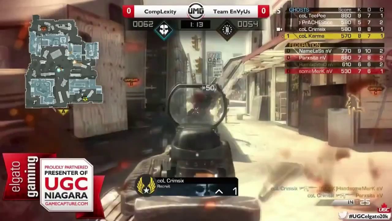 Top Frags UGC Niagara - Crimsix, Scumpi, compLexity, OpTic sur COD Ghosts