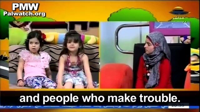Palestinian TV encouraging young children to kill Jews when grownup