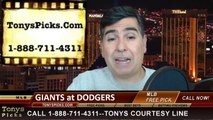 MLB Pick LA Dodgers vs. San Francisco Giants Odds Prediction Preview 5-9-2014