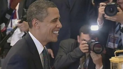 Obama to speech heckler: "You kind of screwed up my ending"