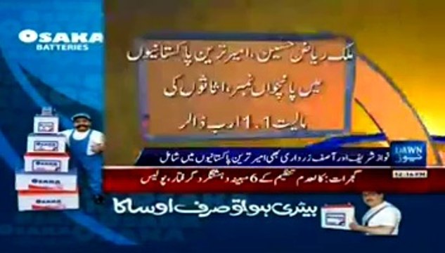 TOP 10 Richest People in Pakistan - Asif Zardari (2nd) , Mian Mansha (3rd) , Nawaz Sharif (4th) , Malik Riaz (5th)