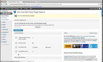All In One Seo Pack Plugin Tutorial 2
