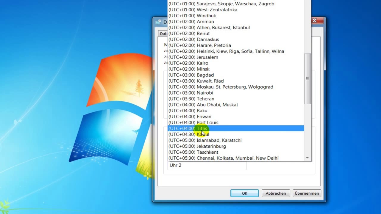 Windows 7 - Mehrere Uhren anzeigen