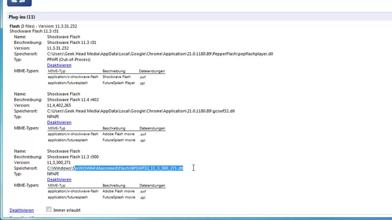Google Chrome-Soundprobleme oder der Flashplugin sturzt ab%3F LOSUNG
