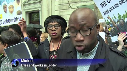 Download Video: Nigerians in London call for return of kidnapped girls