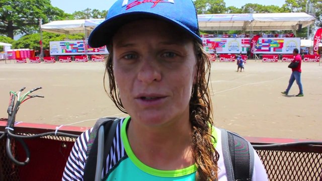 INTERVIEW CAROLINE ANGIBAUD - PADDLEBOARD LONGUE DISTANCE - EQUIPE DE FRANCE ISA WORLD SUP CHAMPIONSHIPS 9 MAI 2014