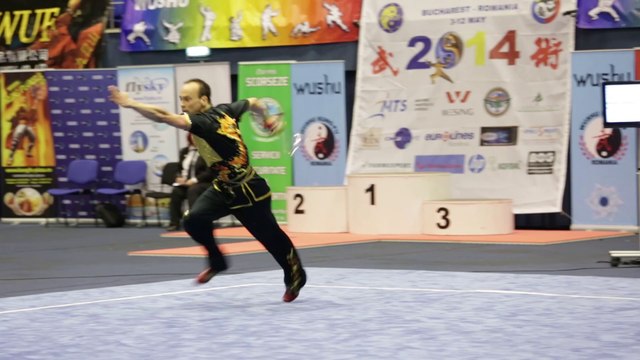 Léo Benouaich - Daoshu Senior optionnel - Championnat d'Europe Wushu 2014
