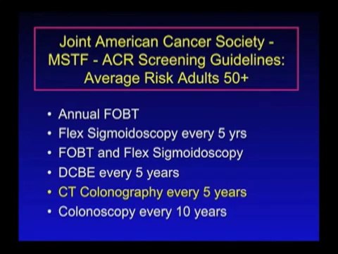 UCSF Radiology- Diagnostic Imaging Guidelines for Colon Cancer