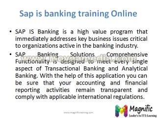 Sap Is Banking Training Online