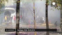 Chilean students clash with police in education reform protests