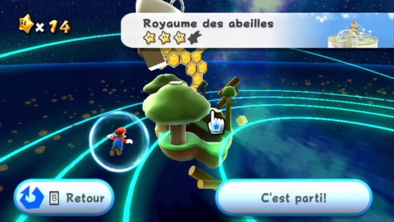 Super Mario Galaxy - Planètes œufs - Étoile 4 : Des planètes, des œufs et Dino Piranha (contre-la-montre)