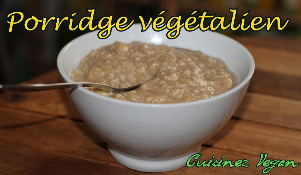 Mon petit déjeuner végétalien : Porridge à la banane