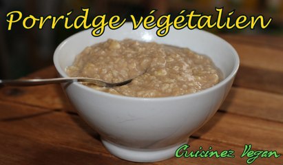 Mon petit déjeuner végétalien : Porridge à la banane