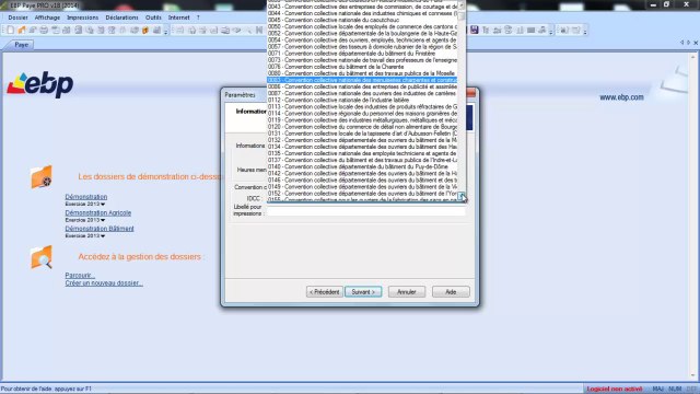 EBP Paye V18 : La création du dossier