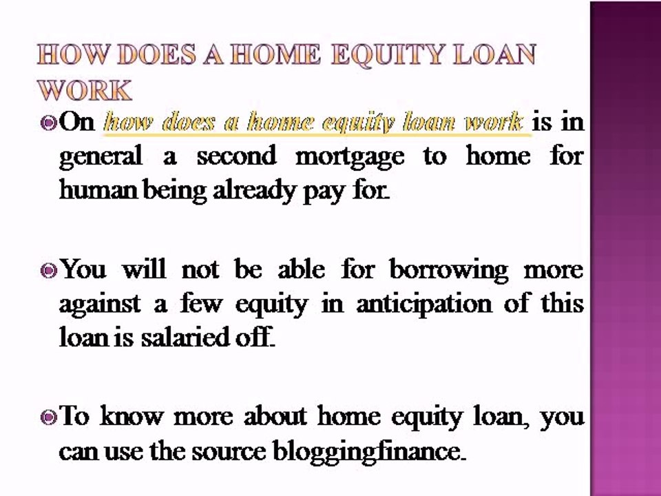 how does a home equity loan work