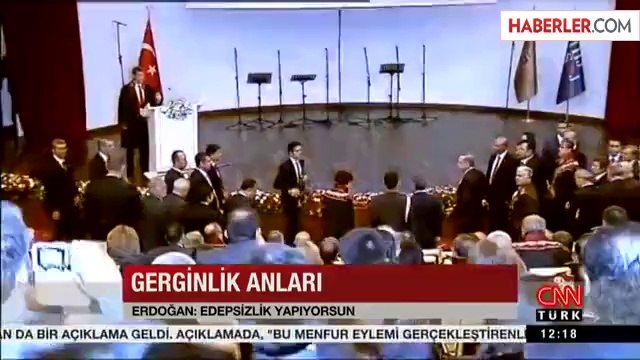 Başbakanç Erdoğan, Barolar Birliği Başkanı Konuşurken Bağırdı