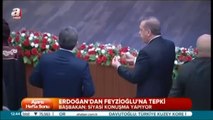 Başbakan Erdoğan Feyzioğlu'nun üzerine yürüdü ve salonu terketti