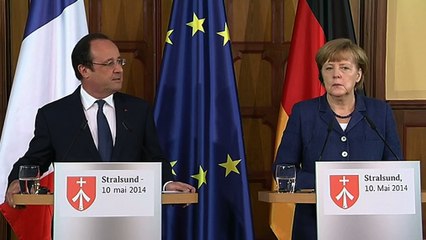 Conférence de presse avec Angela Merkel à Stralsund