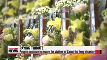 People continue to mourn for victims of ferry disaster