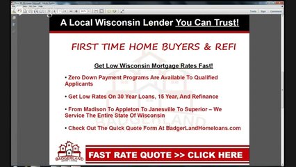Fast Wisconsin FHA Loans For You