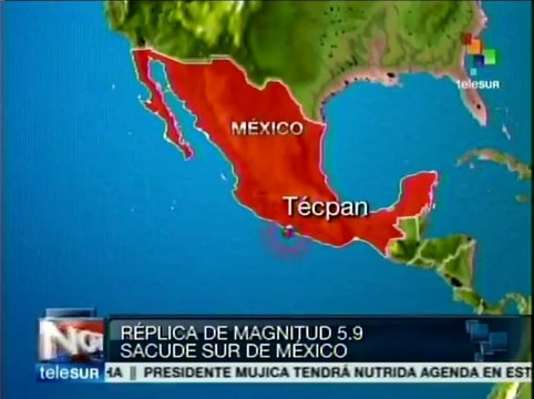 Sismo de 5.9 grados sacude sur y centro de México