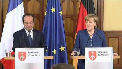 François Hollande et Angela Merkel font ami-amie