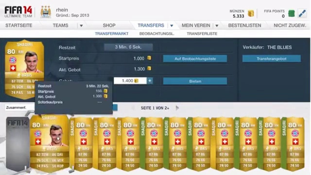 FIFA 14 Ultimate Team Münzen MACHEN mit WENIG COINS 2014