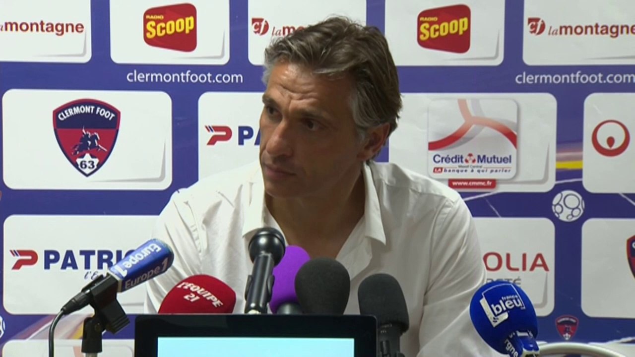 Conférence de presse Clermont Foot - ESTAC Troyes (0-3) : Régis BROUARD (CF63) - Jean-Marc FURLAN (ESTAC) - 2013/2014