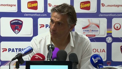 Conférence de presse Clermont Foot - ESTAC Troyes (0-3) : Régis BROUARD (CF63) - Jean-Marc FURLAN (ESTAC) - 2013/2014