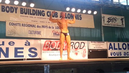 Culturisme à Allonnes - Prestation "posing" du Sarthois Willy Plessis