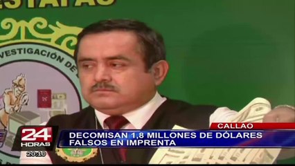 Callao: la policía intervino local donde se imprimían millones de dólares falsos