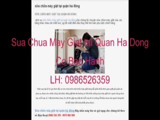 Sửa chữa máy giặt giá rẻ tại quận Hà Đông