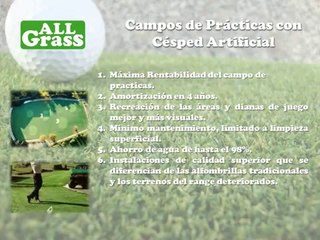 video golf cesped artificial