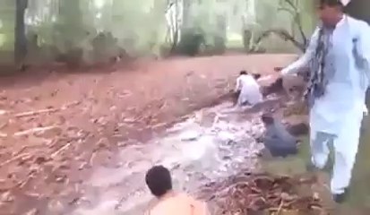 phatans are collecting wood IN flood.