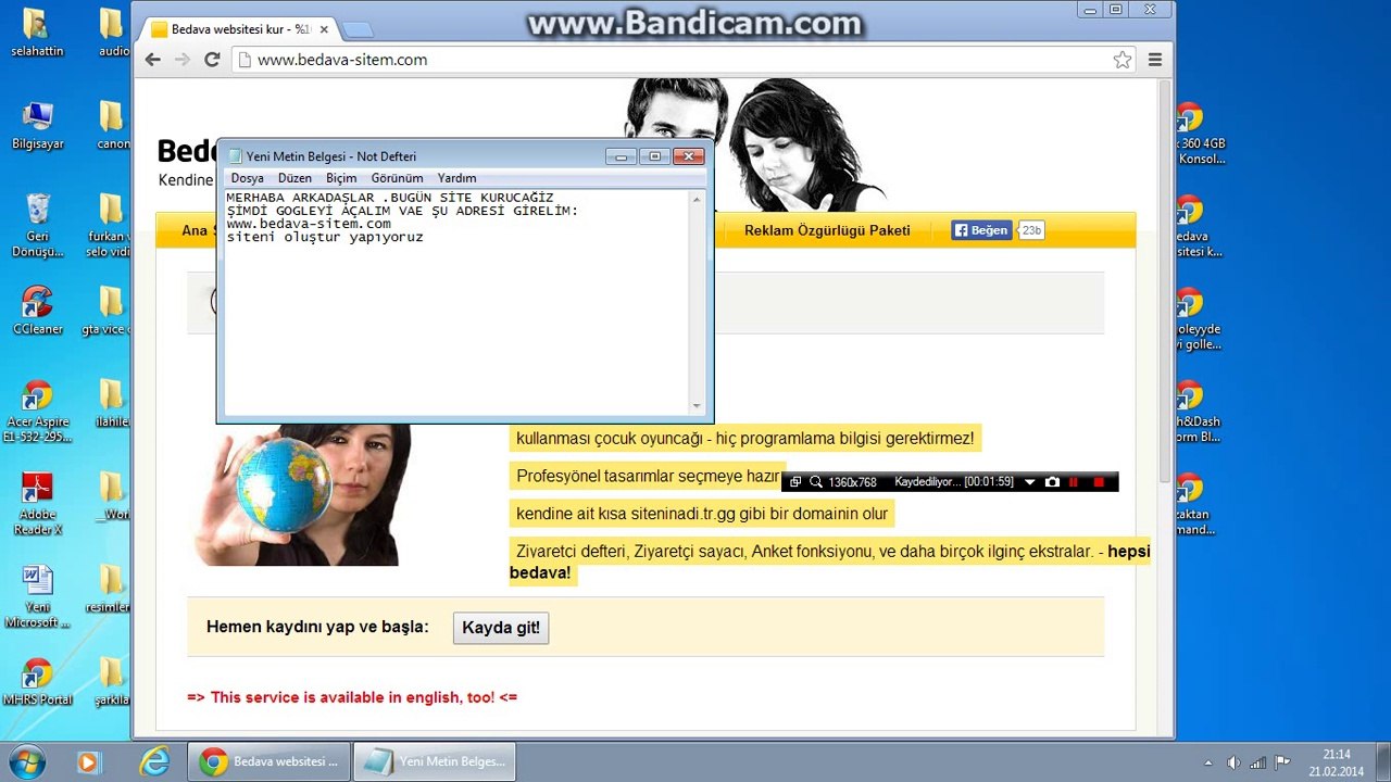 site kuruyoruz