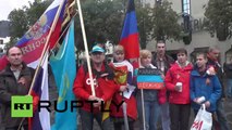 Germany Pro-Russian protesters rally against fascism in Ukraine