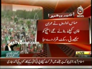 Imran Khan's stage is not safe security agencies