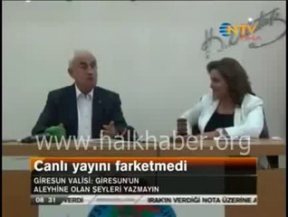 Canlı yayında basına gerçekleri duyurmaması için rüşvet teklif eden Giresun Valisi Dursun Ali Şahin…