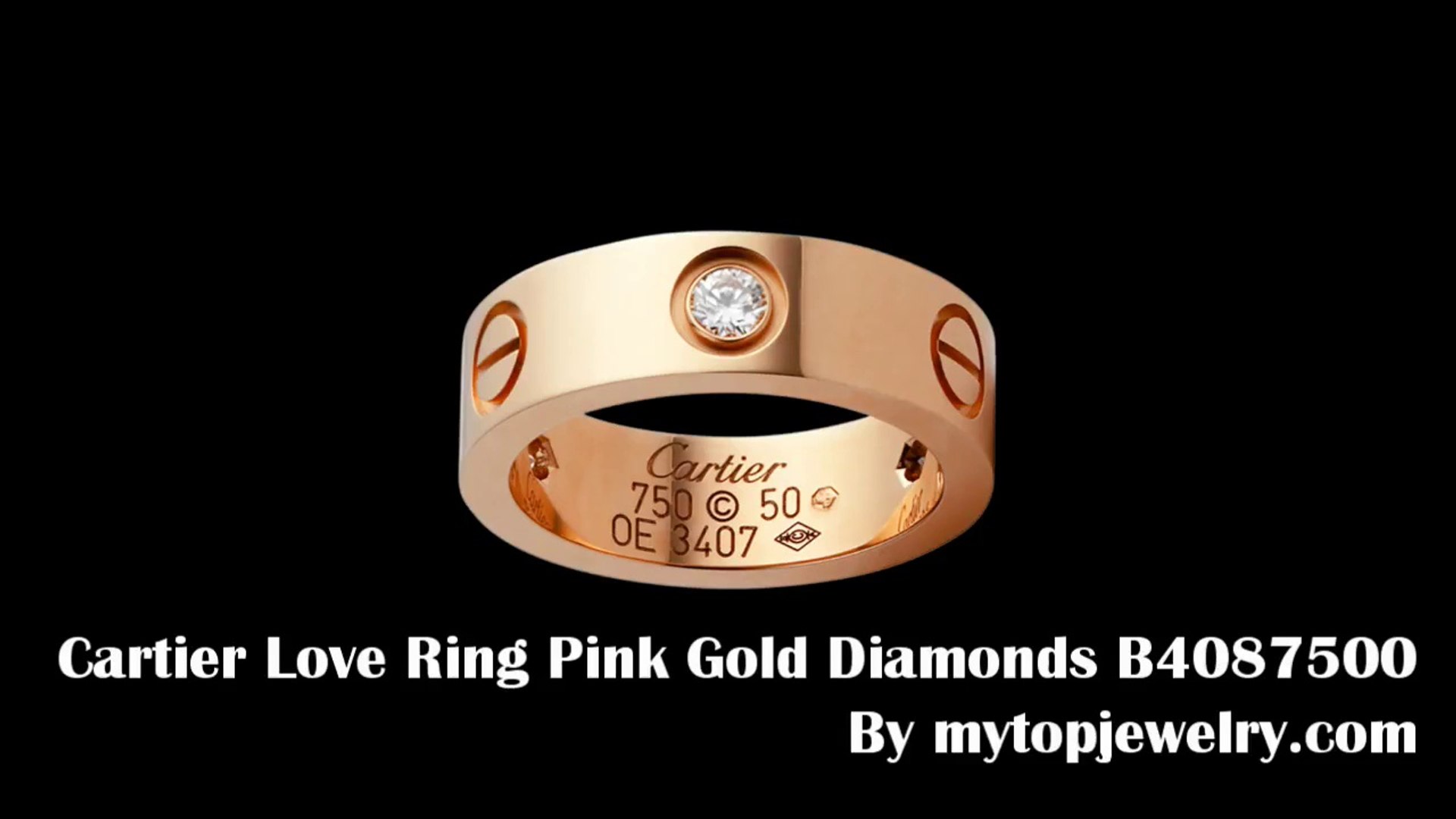 Cartier Love Ring - Cartier Love Ring Pink Gold Diamonds B4087500 - video  Dailymotion