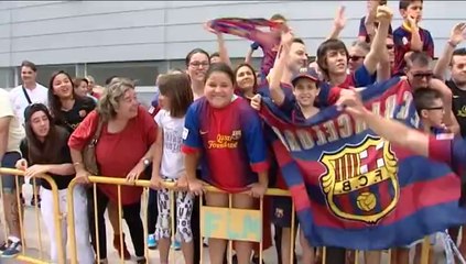 Llegada del Barça al aeropuerto de Alicante