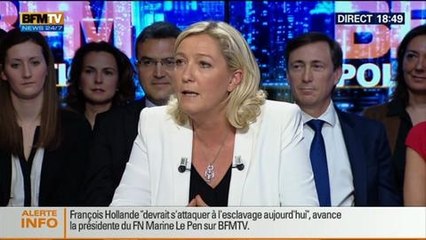 Download Video: BFM Politique: L'interview de Marine Le Pen par Anna Cabana du Point - 11/05 3/6