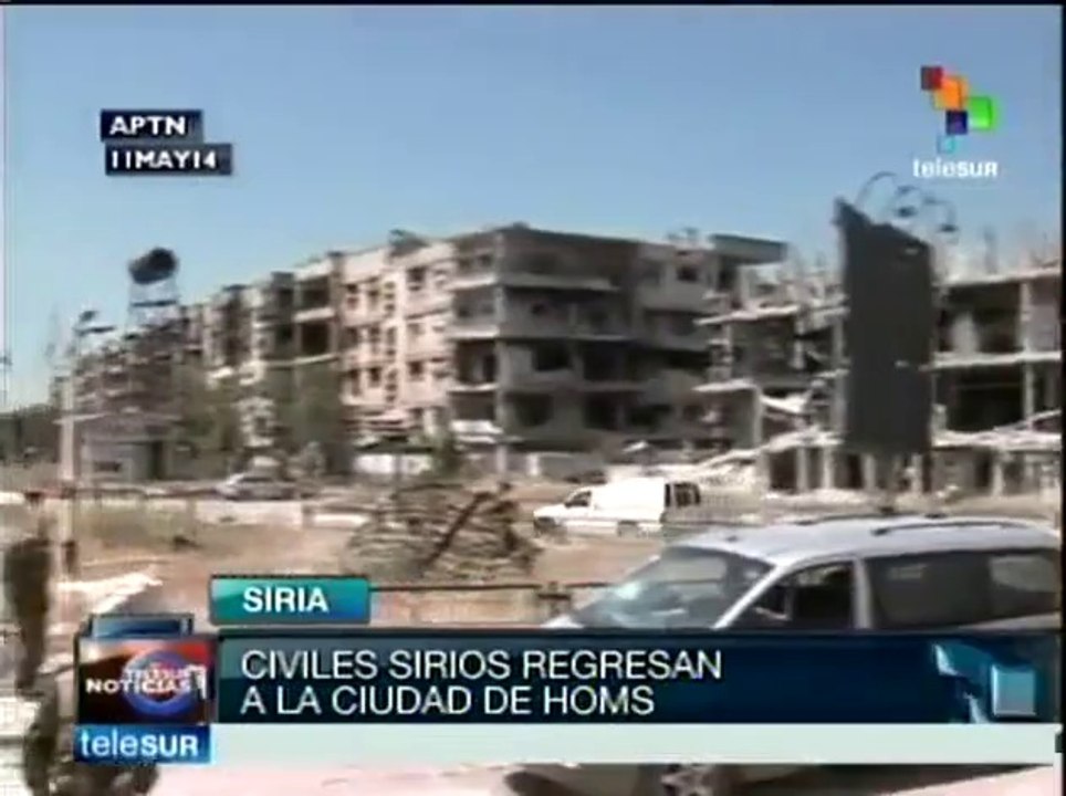 Regresan civiles sirios a sus hogares en Homs