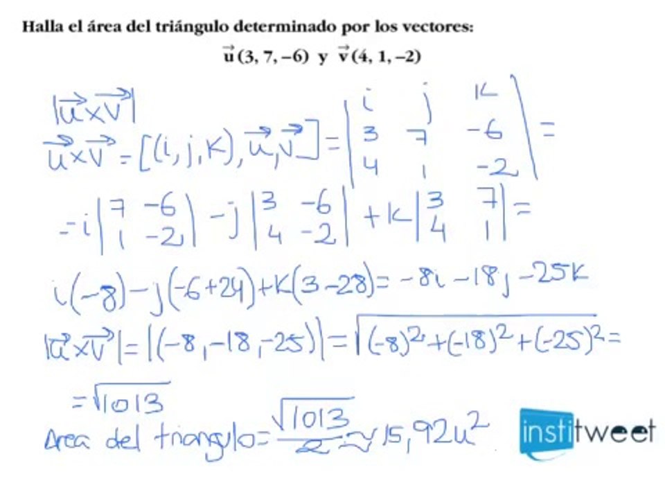 Vectores: calcula el área de un triángulo - Vídeo Dailymotion