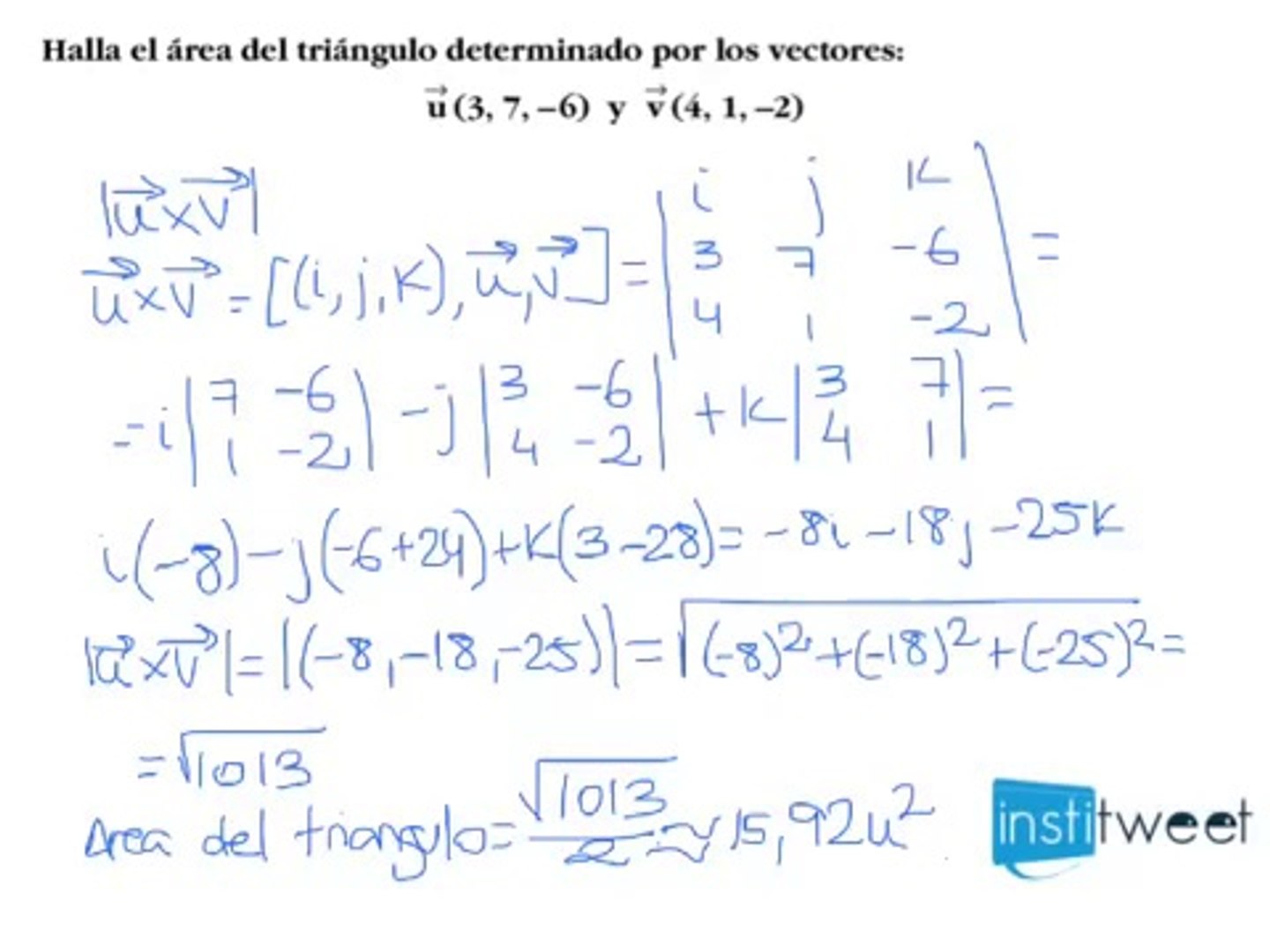 Vectores: calcula el área de un triángulo - Vídeo Dailymotion