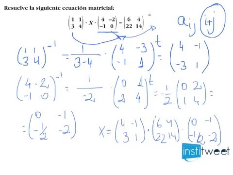 Sistema de ecuaciones mediante matrices