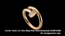 Cartier Ring - Cartier Juste Un Clou Ring Pink Gold Diamonds B4094800