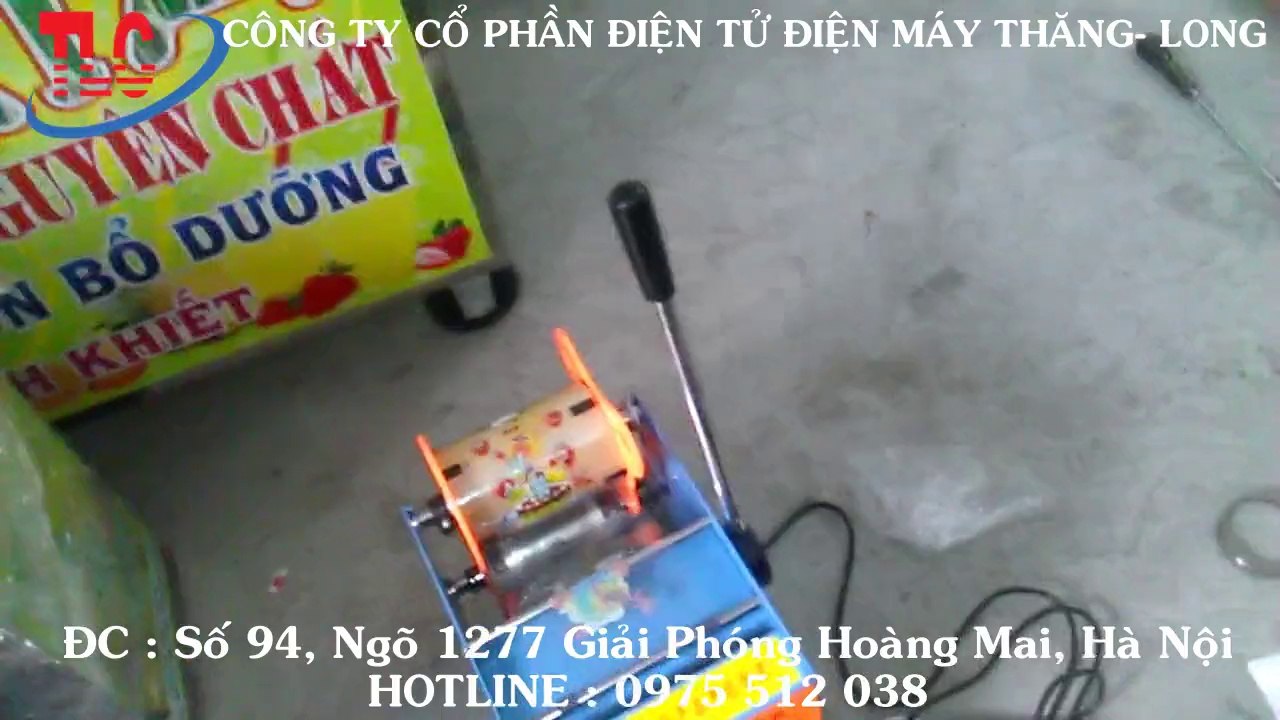 Máy dán nắp cốc bằng tay, máy dập nắp cốc, máy dán miệng cốc nhựa giá rẻ nhất