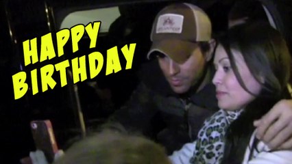 38th BIRTHDAY Enrique Mingles With Fans HAPPILY