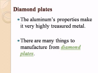 Aluminum diamond plates